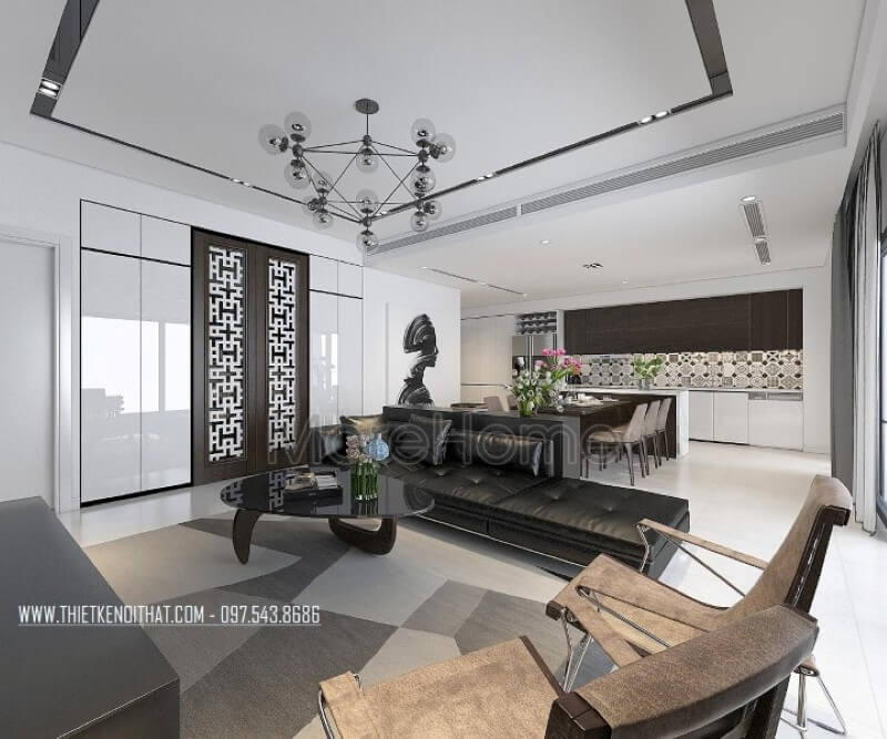 Thiết kế nội thất phòng khách tại hà nội đẹp- MoreHome