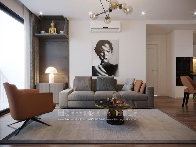 Trang trí phòng khách chung cư với sofa màu xám đẹp bật mí các mẫu bày trí phòng khách ấn tượng