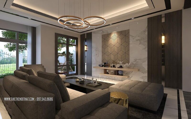 Thiết kế nội thất phòng khách hiện đại, đẹp, sang trọng từ đồ nội thất cao cấp cùng cách bố trí độc đáo. bật mí các mẫu thiết kế phòng khách ấn tượng