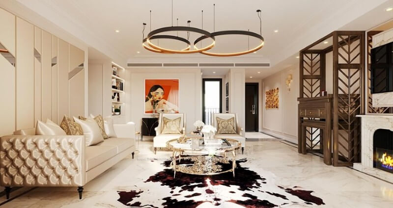 Thiết kế phòng khách chung cư độc đáo đầy sức hút