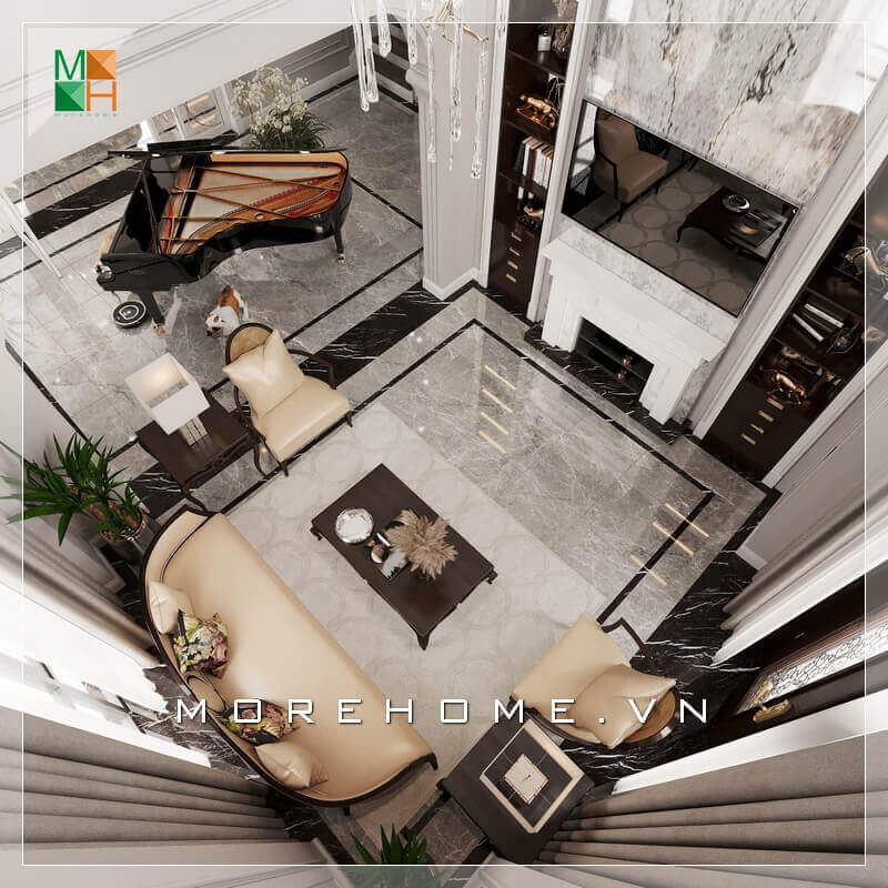 Giới thiệu mẫu thiết kế nội thất phòng khách sang trọng, cao cấp mang phong cách tân cổ điển cho chung cư cao cấp, căn hộ penthouse, biệt thự, nhà phố. Top mẫu phòng khách hot nhất năm