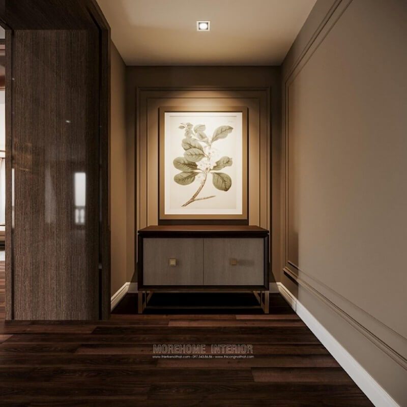 Kệ gỗ trang trí hiện đại, có giá hợp lý, là sự lựa chọn tuyệt vời để làm nổi bật không gian nội thất của biệt thự hải phòng.