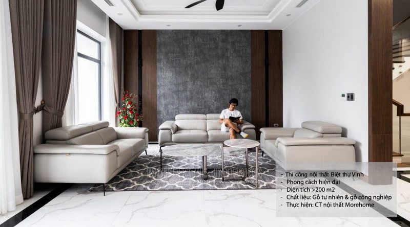 Việc thực hiện hoàn chỉnh nội thất cao cấp, sang trọng tại các thành phố Hà Nội, Tp HCM, Đà Nẵng và Hải Phòng.