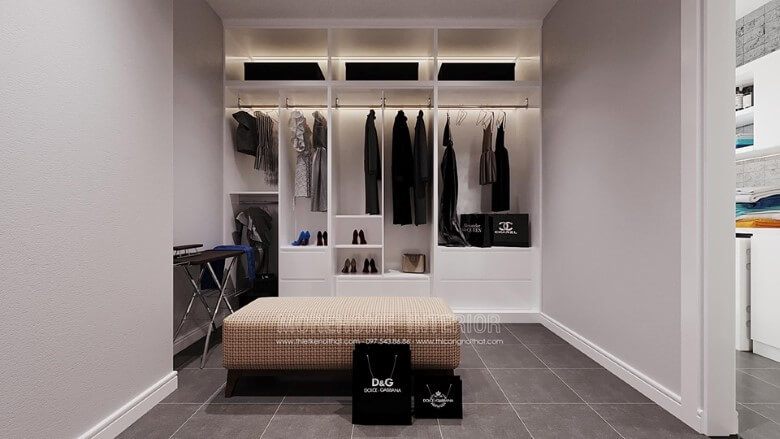 Mẫu tủ quần áo hiện đại nhiều ngăn được Morehome sản xuất từ chất liệu gỗ công nghiệp An Cường màu trắng. Mang đến cho khách hàng sản phẩm nội thất tiện dụng và nhiều công năng